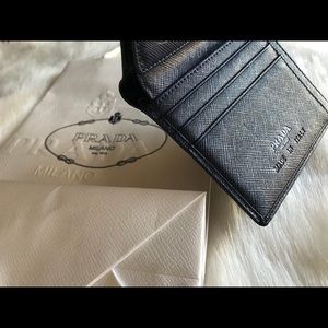 Prada Navy Blue Wallet